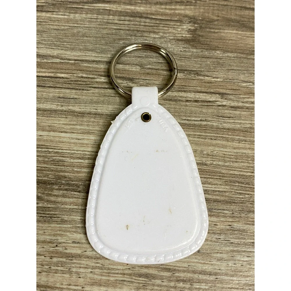 Vintage 1974 Alcatraz Keychain I Spent Time On Alcatraz White Vinyl Souvenir Fob